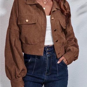 New cropped corduroy jacket
